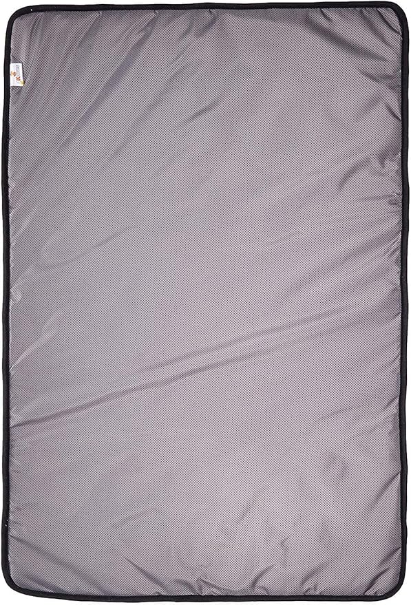 4Knines Extra Large Dog Crate Mat – Waterproof, Non-Slip, Machine Washable Crate Mat – Soft, Durable Kennel Mat for Dogs – Pet Bed for Crates, Travel or Home Use - Extra Large (Black)