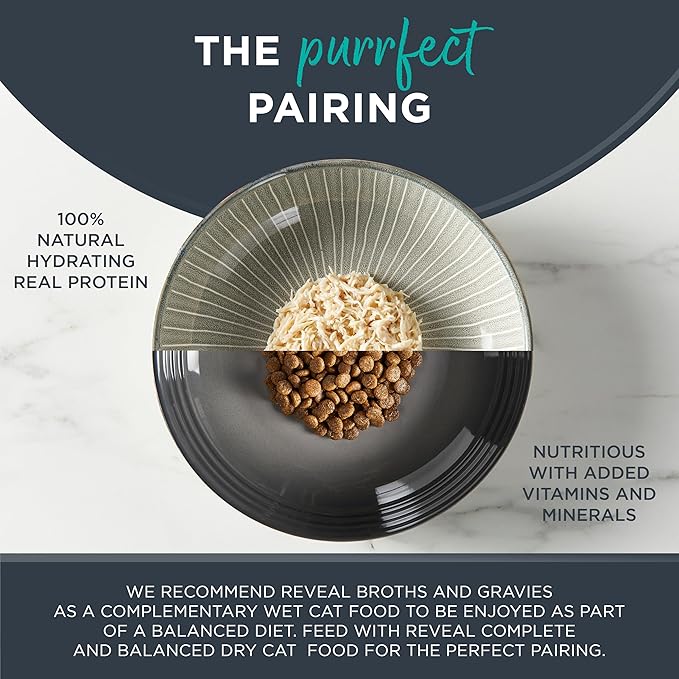 Reveal Natural Wet Canned Cat Food, Limited and Natural Ingredients, Grain Free, High Protein with No Artificial Additives, Tuna with Crab in Broth (24 x 2.47 oz Cans)