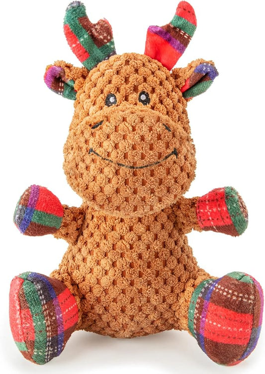 Christmas Dog Toys Dog Squeaky Toy with Crinkle Paper Interactive Durable Plush Dog Chew Toys for Puppy, Small, Middle, Large Dogs Training and Reduce Boredom