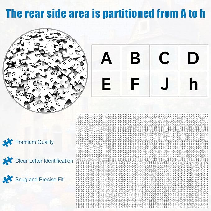 Puzzles for Adults 1000 Pieces, 1000 Piece Jigsaw European Town Landscape Art Puzzle, Fall Autumn Puzzle with Letters on Back, Premium Family Game Decor & Gift (20"x28")