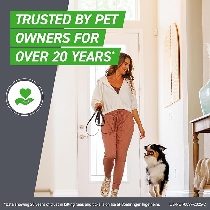 FRONTLINE Plus Flea and Tick Treatment for Medium Dogs Up to 23 to 44 lbs. 3 Treatments