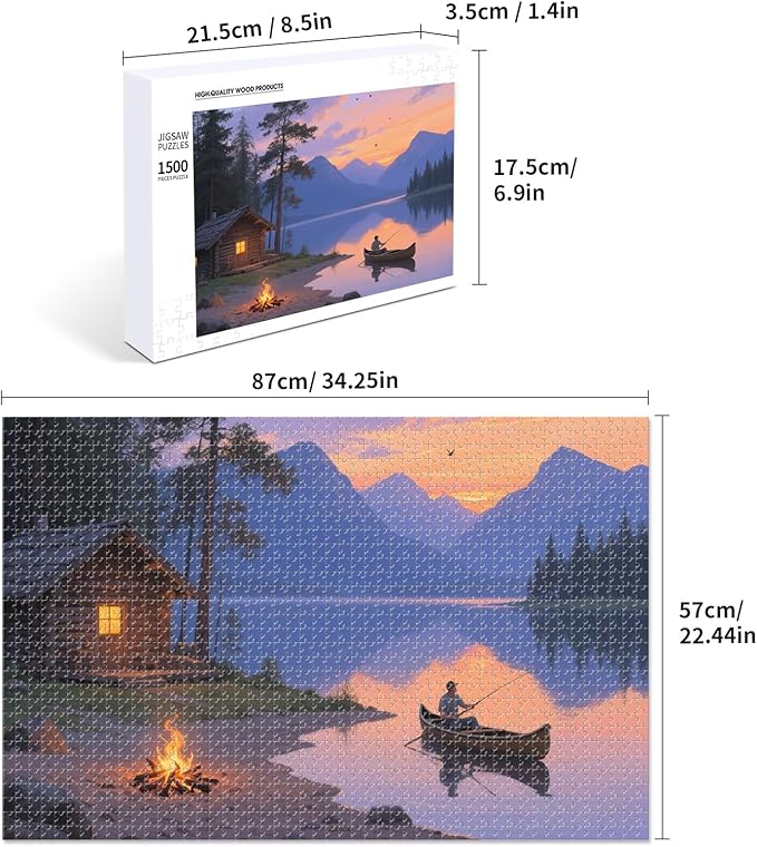 Custom Photo Puzzle, Personalized 1500 Piece Jigsaw Puzzle from Your Photo, Perfect Puzzle Gift for Families, Pets, Weddings, Anniversaries, Christmas, Adults & Couples(1500-horizontal)