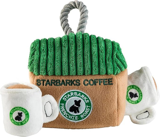 Haute Diggity Dog Starbarks Activity House, Plush Designer Dog Toys with Interactive Squeaker, Stimulating Pet Enrichment, Machine-Washable & Safe Materials for All Breeds, One Size