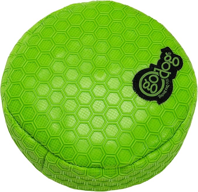 goDog Holiday Collection Mixed Materials TPE-Plush Cool Mint Squeaky Dog Toy, Chew Guard Technology - Green/White, One Size