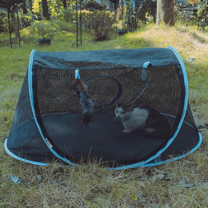 INTURN Cat Furniture Tent for Indoor and Outdoor Playpen Portable Cat Tunnels, Outdoor Kennel (Play Kennel)