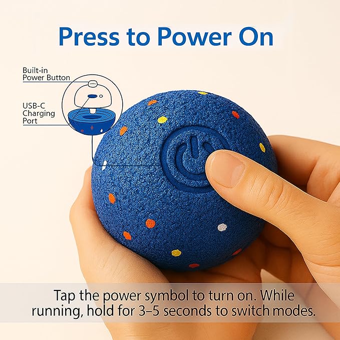 2025 Upgraded Smart Interactive Dog Toy, Durable E-TPU Material, Built-in Anti-mistouch Switch, for Large, Medium, and Small Dogs – Dog Toys to Keep Them Busy Indoors & Outdoors