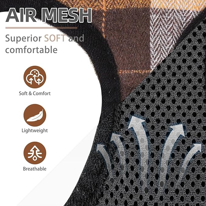 PUPTECK Adjustable Dog Harness Collar and Leash Set Step in No Pull Pet Harness for Small Medium Dogs Puppy and Cats Outdoor Walking Running, Soft Mesh Padded Reflective Vest Harnesses, Orange XXS