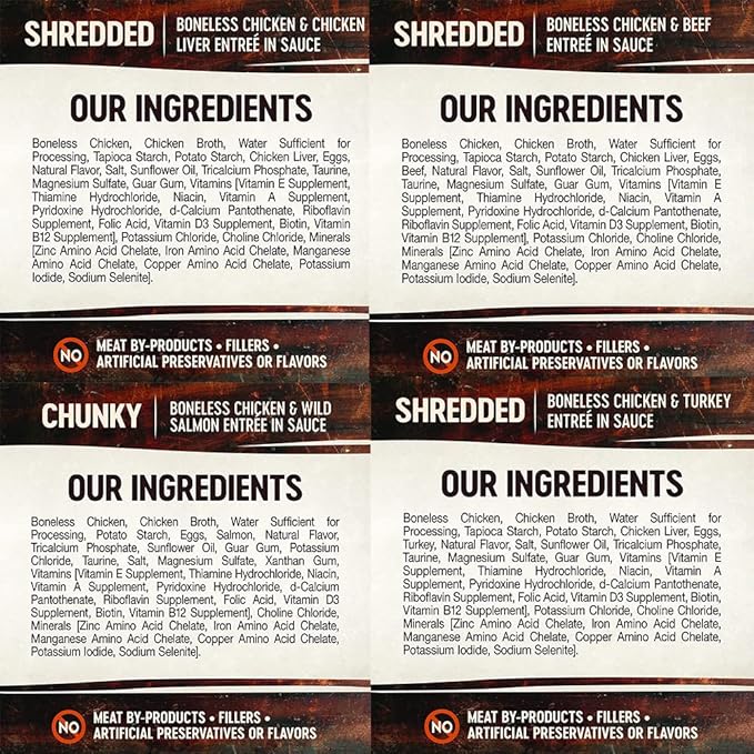 Wellness Signature Grain Free Wet Cat Food Variety - 4 Flavors Pack (12 Cans) with Lid: Chicken, Liver, Salmon & Turkey (2.82oz)