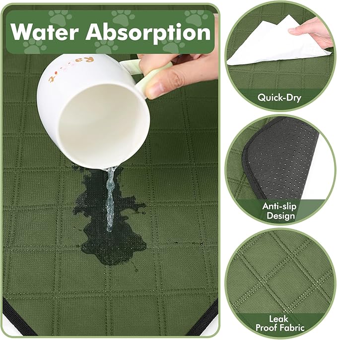 Dog Cat Playpen Indoor Outdoor for Puppy Pet Dogs Cat Recovery After Surgery, Dog Tent Crates Cage Indoor/Outdoor, Portable Pop Up Kennel with Carrying Case for Travel (Premium Green with Pad, Small)