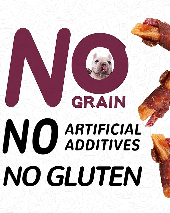 PAWUP Duck & Sweet Potato Dog Treats, High Fiber Pet Treats for Medium Dogs, Healthy Chews Snacks, High in Protein, 12.5 oz