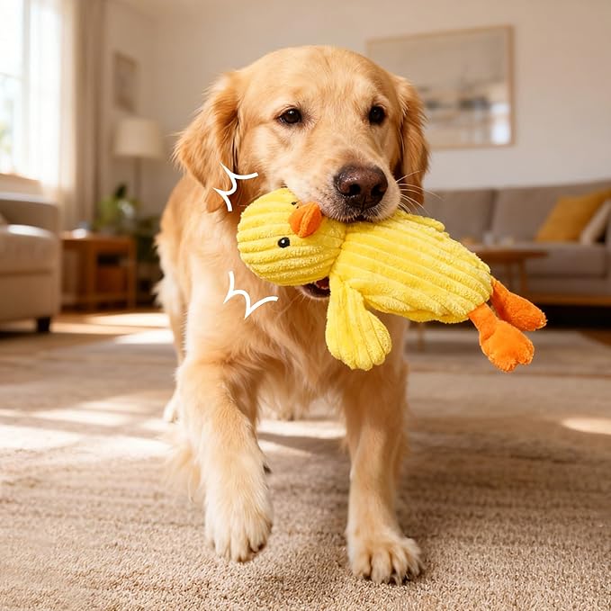 Prime Pets Dog Toys, 5 Pack, Plush Dog Squeaky Toys, No Stuffing Bodies, Crinkle Animals Pet Toy for Small Medium Large Dogs, Puppy Chew Toy to Keep Them Busy