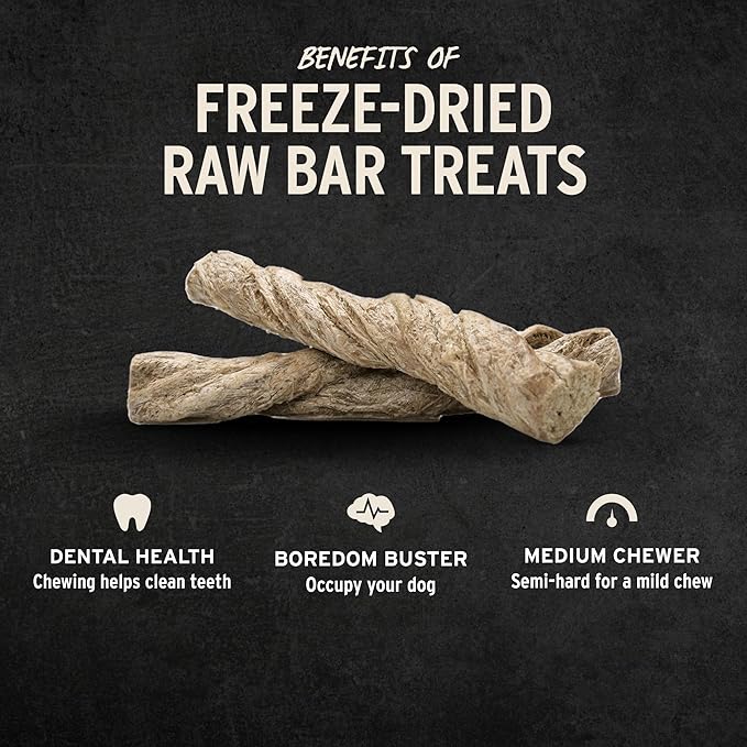 Vital Essentials Freeze-Dried Raw Moo Stick Dog Treat & Natural Chew, 3-Pack | Single Ingredient Dog Treat for Medium Chewers | Made in USA