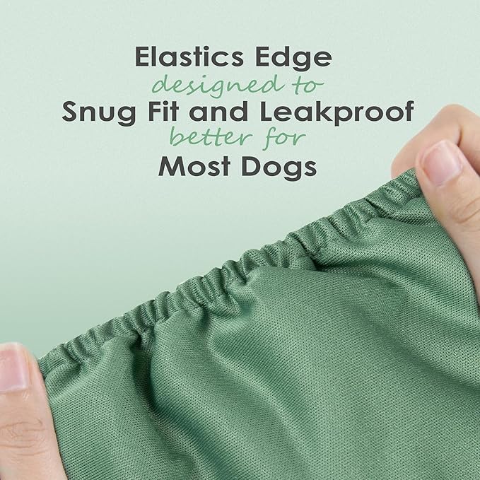 wegreeco Washable Male Dog Belly Band (Stylish Pattern)- Pack of 3 - Male Dog Belly Wrap, Dog Diapers Male (Green Series, X-Large)