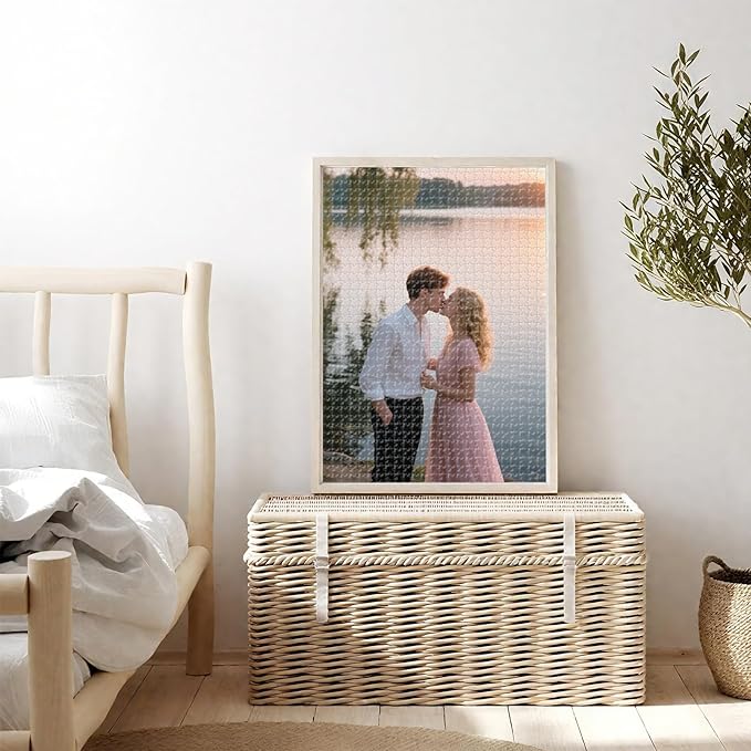 Custom Photo Puzzle, Personalized 1000 Piece Jigsaw Puzzle from Your Photos, Custom Puzzle Gift for Family, Pets, Wedding, Anniversary,Christmas, Adults, and Couples(1000-vertical)