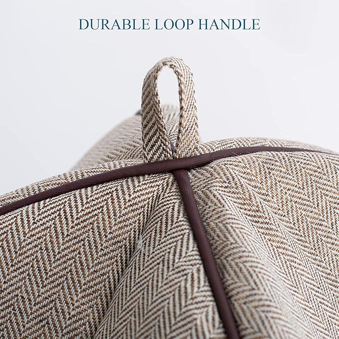 WINDRACING Cat Bed - Cat Cave House Tent with Washable Cushioned Pillow, Soft Kitten Beds, Pet Furniture (Large, Beige)