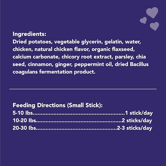 Get Naked Grain Free 1 Pouch 6.2 Oz Digestive Health Dental Chew Sticks, Small