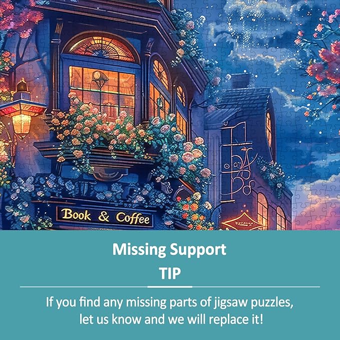 Street Landscape Puzzles for Adults 1000 Pieces, Jigsaw Puzzles 1000 Pieces for Adults, Fun Puzzles with Letters On Back, Challenging Game Toys, Family Decoration Puzzle (19 * 27in)