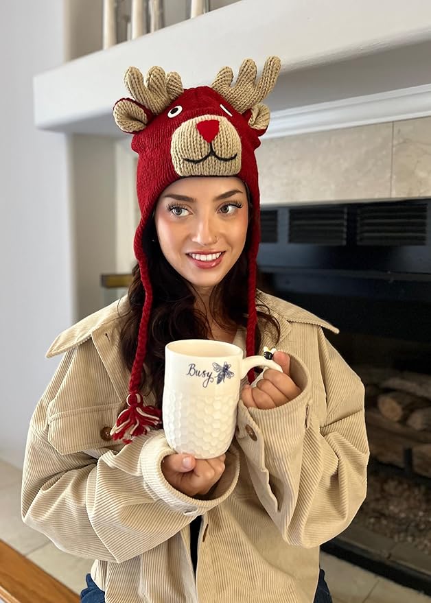 Humble Hilo Hand-Knitted Wool Animal Beanie - Easy Halloween Costume Hat for Anyone, Cute Winter Beanie Hats