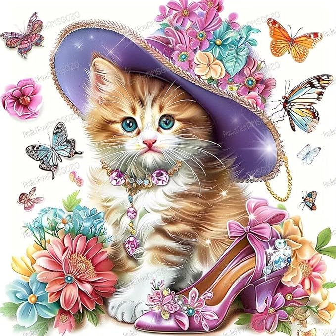 1000 Piece Wooden Puzzles - Noble Flower Kittens - Jigsaw Puzzles for Adults, Each Piece is Unique, Perfect Family Leisure Gift & Gifts - Puzzles Collectibles