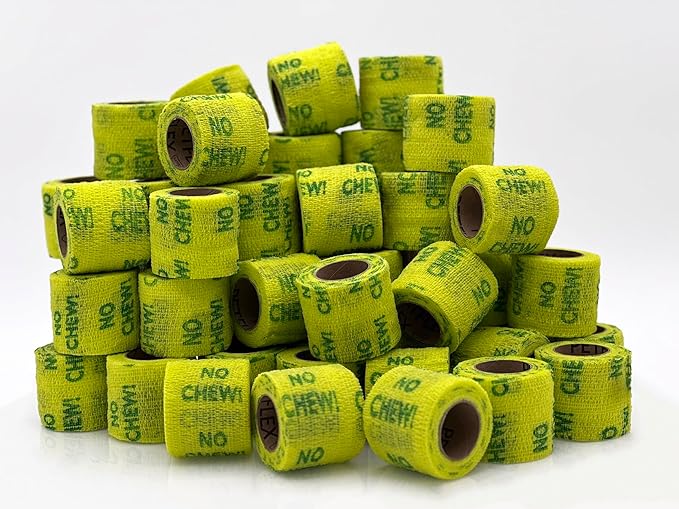 PetFlex No Chew – Flexible Self-Adhering Elastic Bandage for Wound Care – First Aid Wrap for Small Animals Like Dogs, Cats, and Other Pets - 2 inch, 36 Rolls