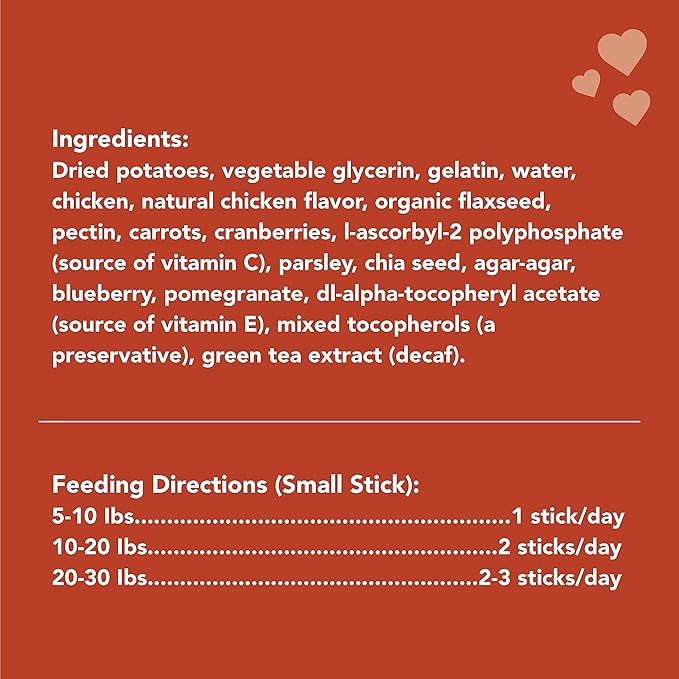 Get Naked Grain Free 1 Pouch 6.2 Oz Super Antioxidant Dental Chew Sticks, Small