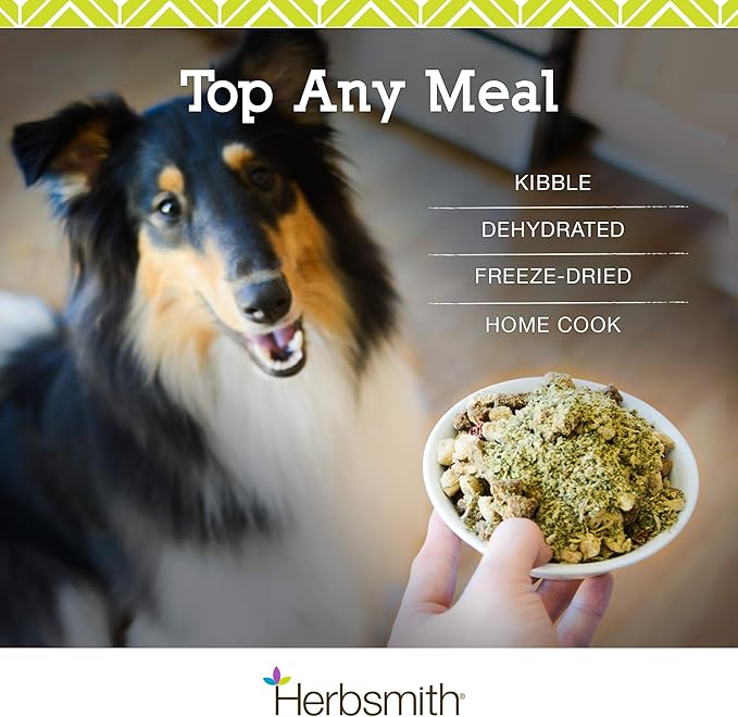 Herbsmith Bone Broth Kibble Seasoning - Freeze Dried Meat + Bone Broth Powder for Dogs - Chicken - 3.5 oz