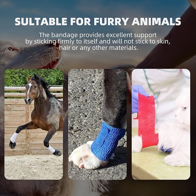 OK TAPE Self Adherent Cohesive Bandages Wrap - 24Packs, 1" x 5 Yards, Non-Woven Self Adhesive Bandage Wrap for Thumb, Finger, Wrist, Ankle, Vet Wrap Bandages Tape (Mixed Colors)