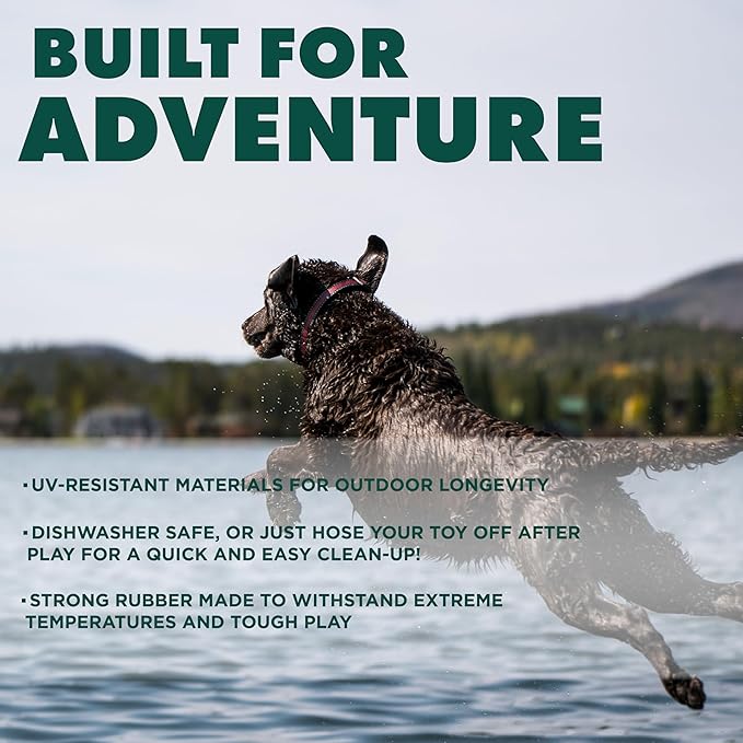 Playology Hound2O Dog Toys | Squeaky Fetch Ball for Dogs | Green Floating Outdoor Toy - Easy to Clean and Made from Non Toxic Materials