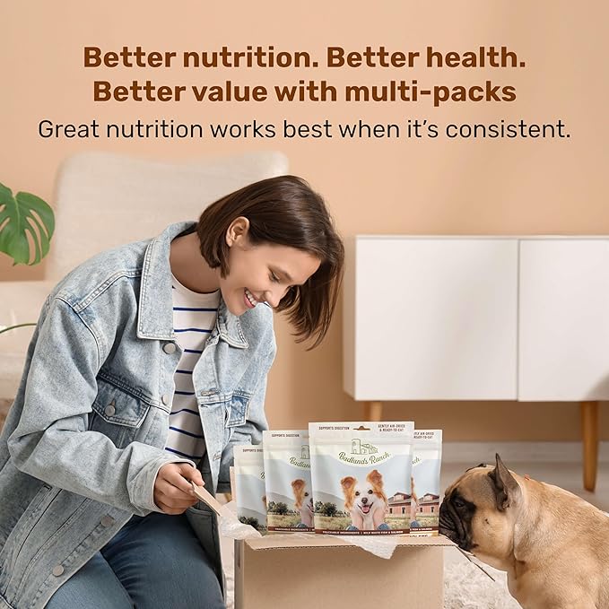 BADLANDS RANCH - Superfood Complete, Air-Dried Adult Dog Food - High Protein, Zero Fillers, Superfood Nutrition by Katherine Heigl (11.5 oz. Wild Fish and Turkey Formula)