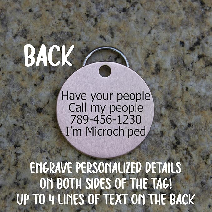 Double Colors Personalized Dog Tag, Custom Dog ID Tags Engraved for Pets, Double Sided Deep Engraved pet tag, Cute Cat Name Tag, Unique Cat & Dog Collar Charm