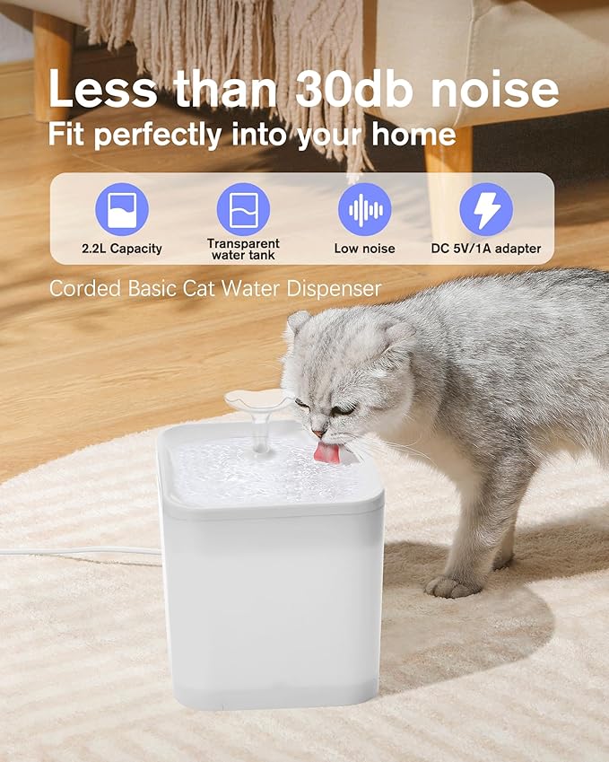 Automatic Cat Feeder, Camera Auto 2 Cats Dispenser 5L Microchip WiFi 2.4G&5G Timed Dual Pet Smart APP Dry Food Self Feeding Container Station (White Set)