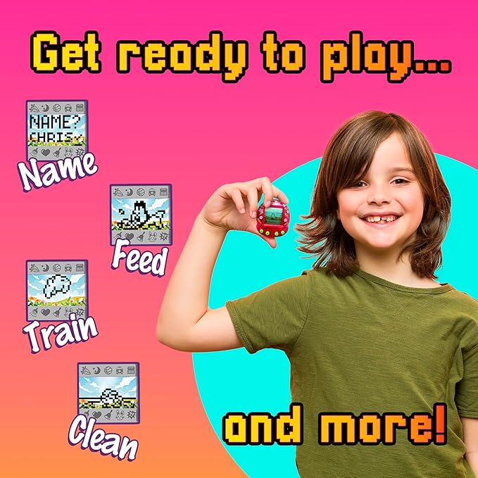 Giga Pets Bit Bunnies Interactive Digital Pet Toy, Upgraded Collector’s Edition Pets for Kids, 90’s Gaming Gift for Boys and Girls