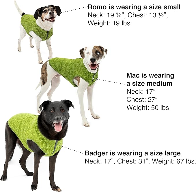 Kurgo Core Dog Sweater, Knit Dog Sweater with Fleece Lining, Cold Weather Pet Jacket, Zipper Opening for Harness, Adjustable Neck, Year-Round Sweater for Small Dogs (Heather Black, Small)