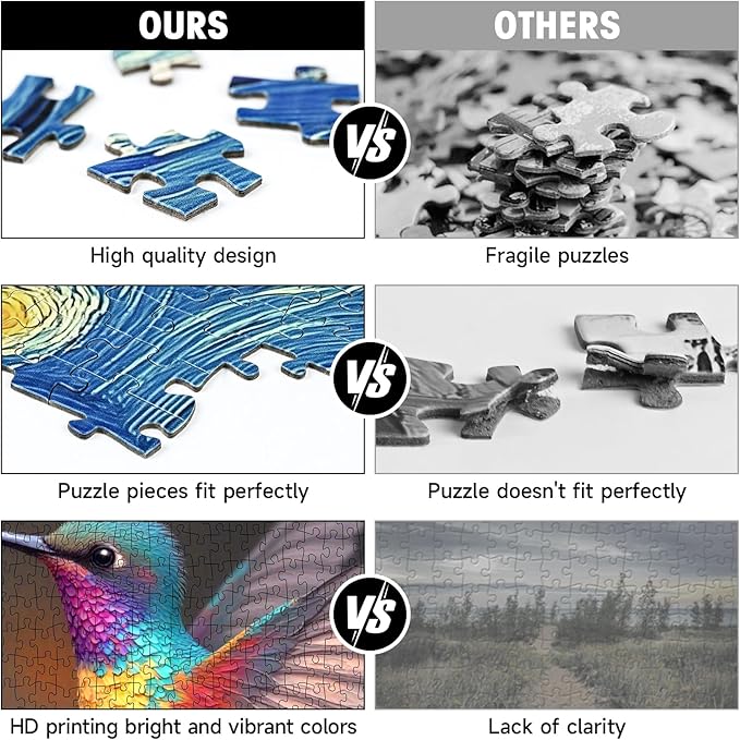 Hummingbird Puzzles for Adults 1000 Pieces, Vibrant Flower Fantasy Art Jigsaw Puzzle with Letters on Back, Flower and Bird Challenging Puzzle, Cardboard, Premium Family Game Decor & Gift(22.8x22.8in)