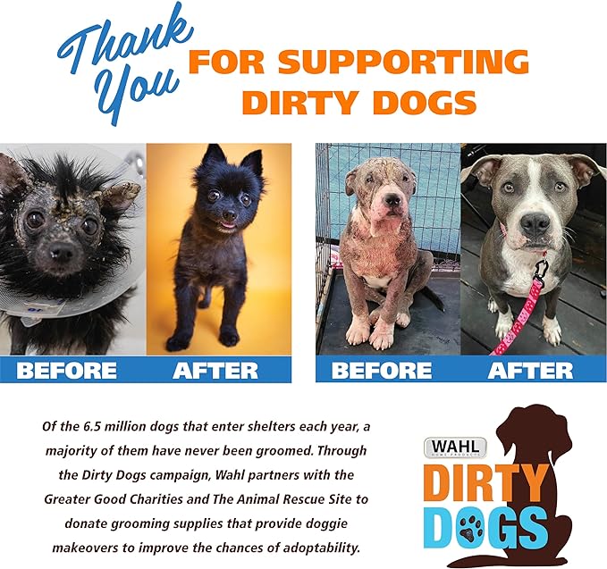 Wahl USA 4-in-1 Calming Dog Shampoo with Lavender Chamomile Scent – Cleans, Conditions, Detangles, & Moisturizes - Pet Friendly Formula - 24 Oz - Model 820000A