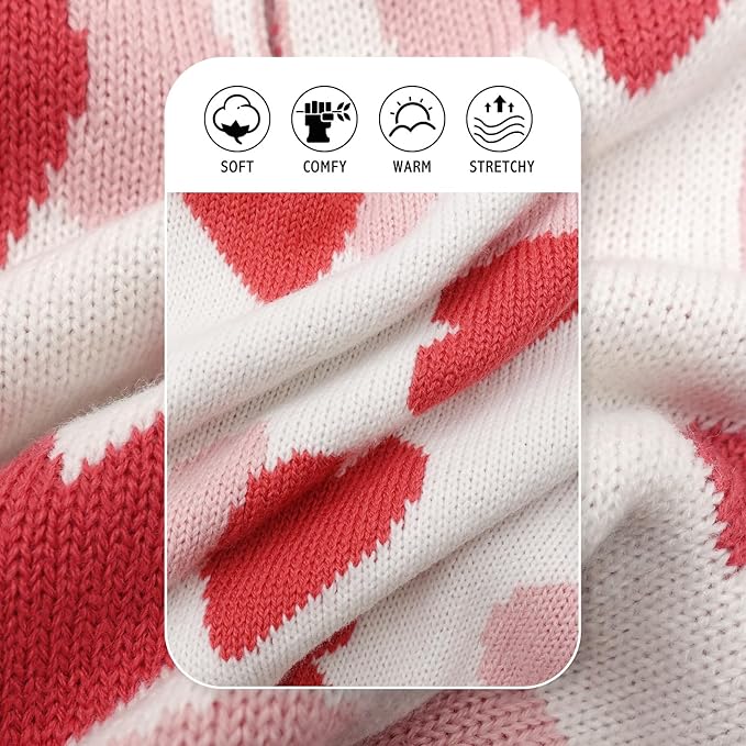 KYEESE Dogs Sweaters Red Heart with Leash Hole,XS