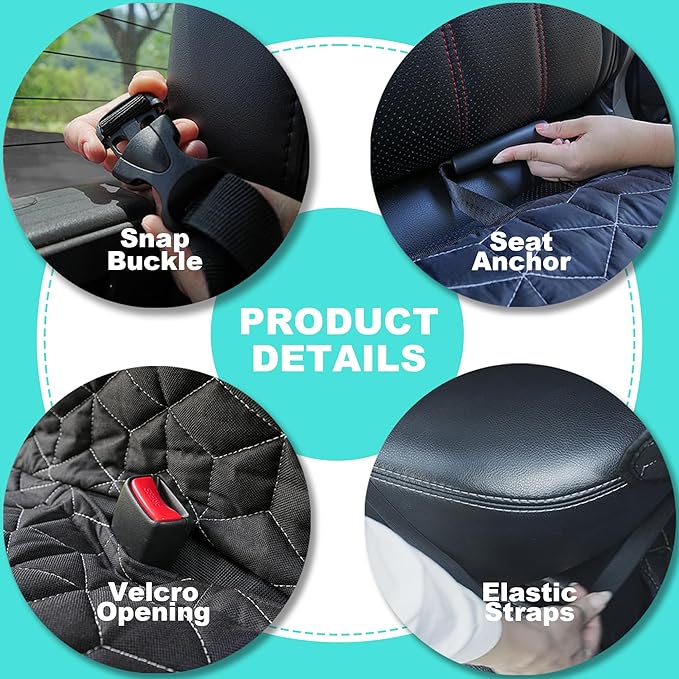 Bench Dog Car Seat Covers for SUV, Waterproof Dog Seat Cover for Back Seat Fit Ford Explorer Heavy Duty Non Slip Back Seat Cover Protector for Chevrolet Tahoe/Yukon/Suburban/Expedition