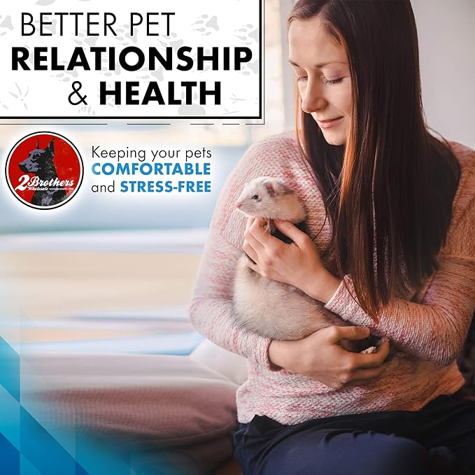 Ferret Hammock for Cage - Plush Double Bunk Bed Hanging Clips - Perfect for 2 or More Small Pets! (Rats, Ferrets, Hamsters, Guinea Pigs, Chinchillas & Squirrels) - Blue