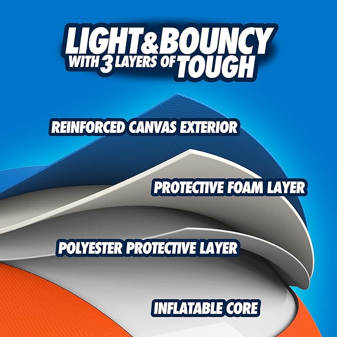 Chuckit! Big Air Fetch Ball Dog Toy (14 Inch) Herding Instincts Dog Toy, for Interactive, Non-Chewing Activities, for All Breeds, Inflating Pump Included