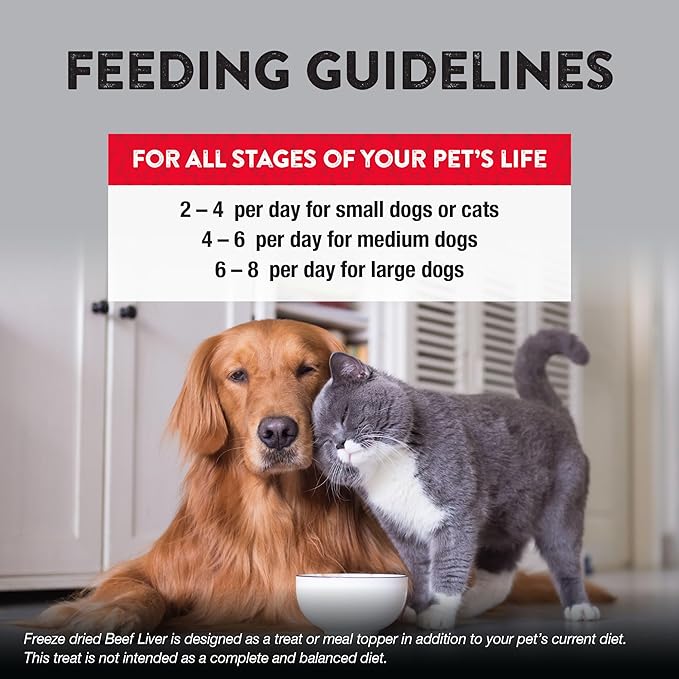 Northwest Naturals Raw Rewards Freeze-Dried Beef Liver Treats for Dogs and Cats - Bite-Sized Pieces - Healthy, 1 Ingredient, Human Grade Pet Food, All Natural, Proudly Made in USA, 10 Oz (Pack of 3)