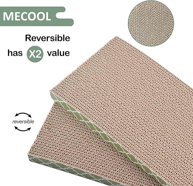 Cat Scratcher Cardboard Scratching Pads Scratch with Catnip 2PCS Reversible Corrugated Cardboard