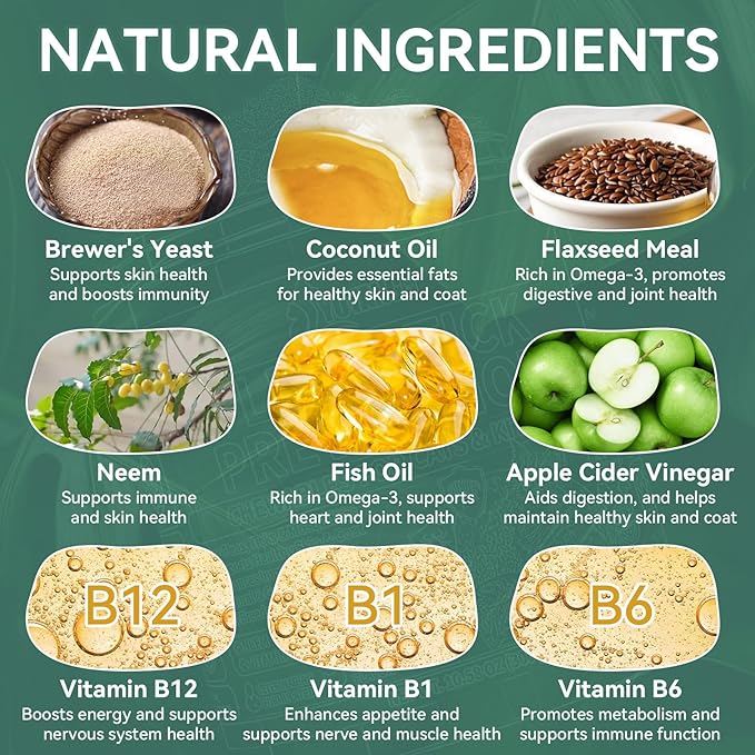 Natural Flea Treatment for Cats Chewables, 200 Soft Treats Flea and Tick Prevention for Cats, Oral Flea Supplement for Kitten Cat, Cat Flea and Tick Treatment, Skin & Coat Support - All Breeds & Ages