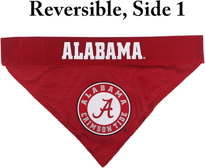 Pets First Collegiate Pet Accessories, Reversible Bandana, Alabama Crimson Tide, Small/Medium