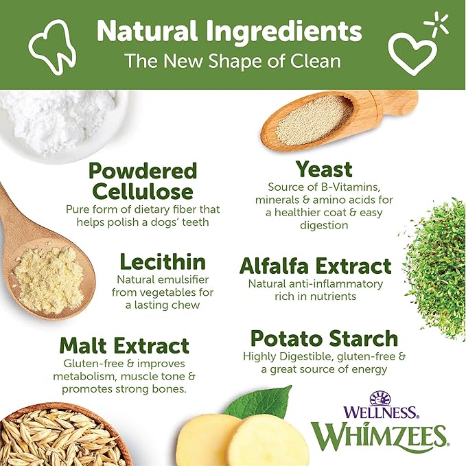 Whimzees Wellness Variety Pack Dog Dental Treats, Natural Chews, Medium Size, (28 Count)