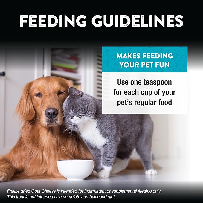 Northwest Naturals Freeze-Dried Goat Cheese Functional Topper - for Dogs & Cats - Healthy, 1 Ingredient, Human Grade Ingredients, All Natural, Proudly Made in USA, 4.5 Oz (Pack of 2)