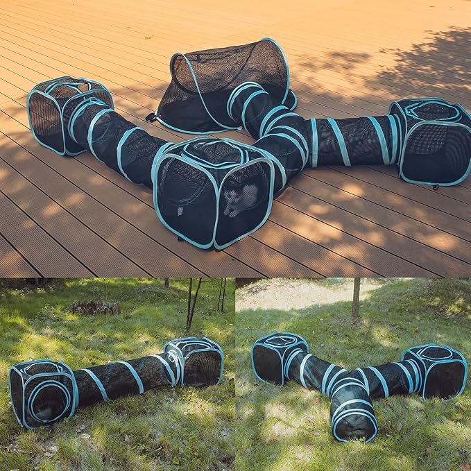 INTURN Cat Furniture Tent for Indoor and Outdoor Playpen Portable Cat Tunnels, Outdoor Kennel (Play Kennel)