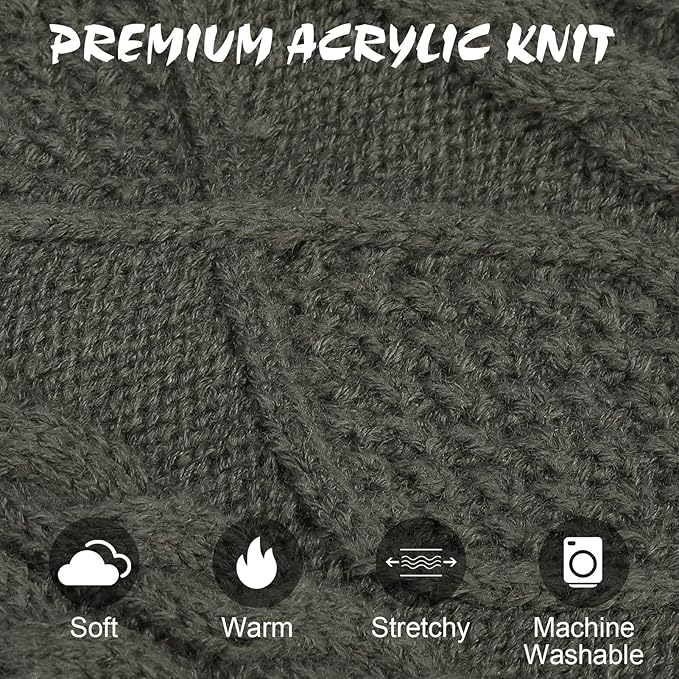 BINGPET Cat Sweater,Thermal Knitted Kitten Clothes Winter Coat,Classic Knit Turtleneck Cat Sweaters for Cats Only,Warm Pet Clothes for Kittens & Small Dogs Puppy Boy Girl Indoor Outdoor(Grey,M)