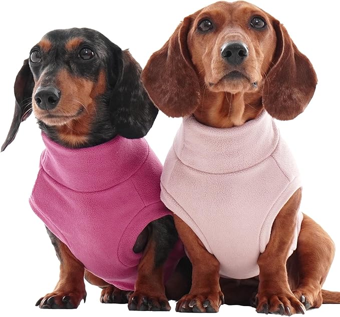 2 Pack Dog Sweaters Winter Fleece Sweatshirt Stretchy Vest Pullover for Dogs Clothes Warm Pet Pajamas Christmas for Meidum and Large Dogs