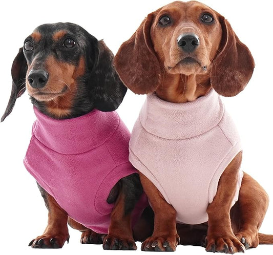 2 Pack Dog Sweaters Winter Fleece Sweatshirt Stretchy Vest Pullover for Dogs Clothes Warm Pet Pajamas Christmas for Meidum and Large Dogs