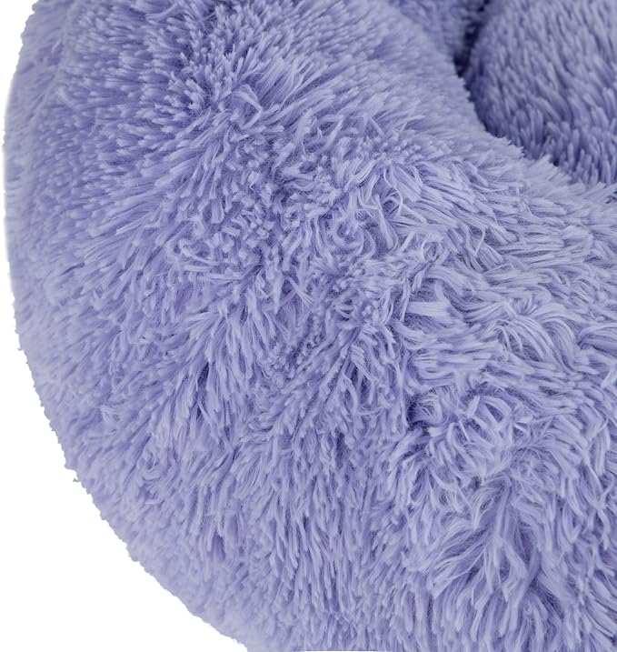Best Pet Supplies Dog House Bed Crate Mat Tent Indoor Round Soft Plush for Small, Medium, and Large Breeds - Lavender, 20 x 20 x 6